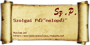 Szolgai Pénelopé névjegykártya